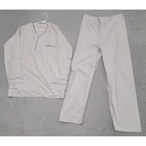 Vintage Pleetway Pajama Set Mens Large Tall Gray Cotton Balloon Seat 50s 60s